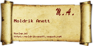 Moldrik Anett névjegykártya